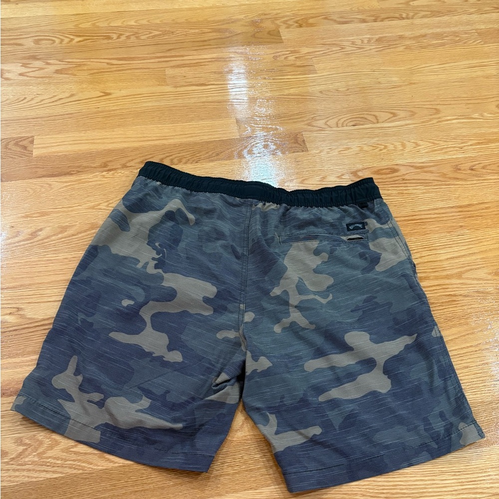 Billabong Men's Athletic Camo Shorts - Black and Tan - Picture 3 of 4